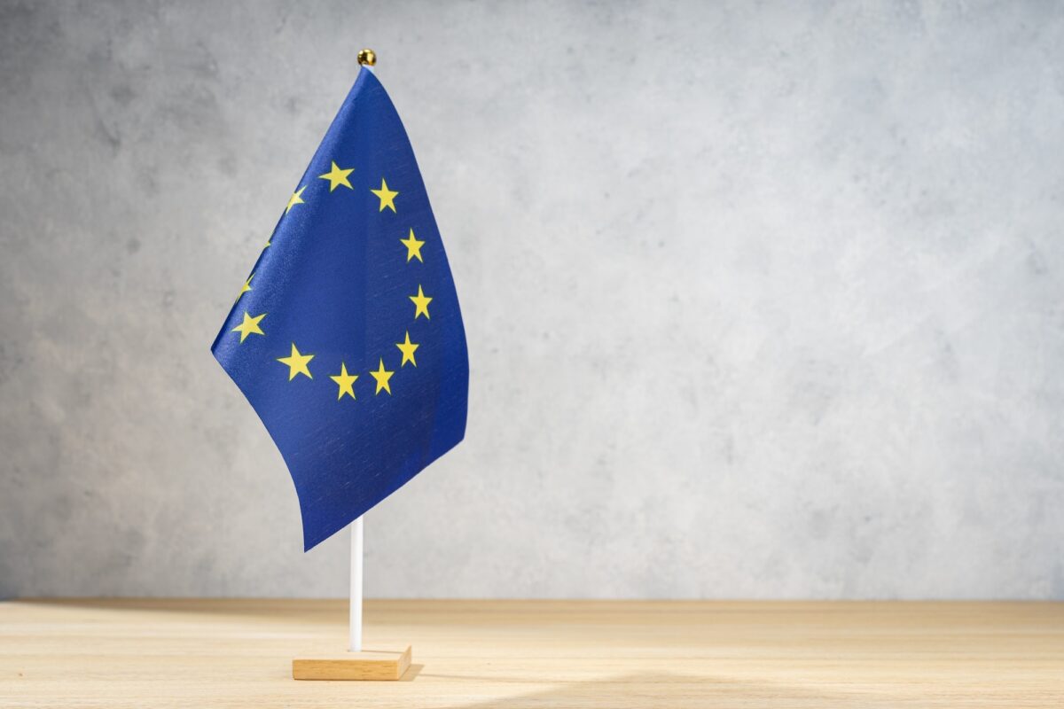 European Union table flag