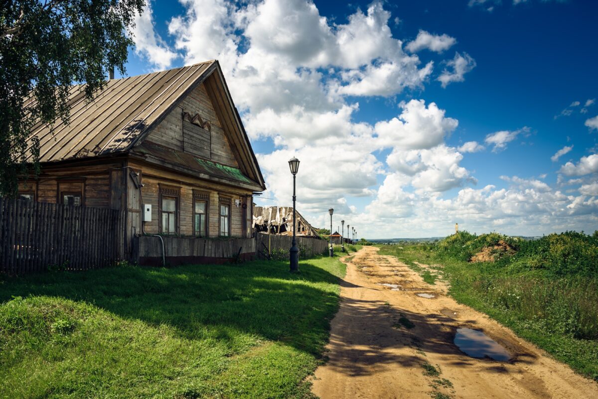 Traditional Rural House in Russia.